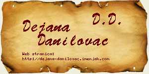 Dejana Danilovac vizit kartica